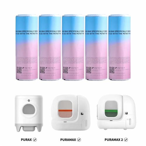 Comparer les prix de Petkit 5 rouleaux de sacs poubelles pour litières Pura Max et Pura X