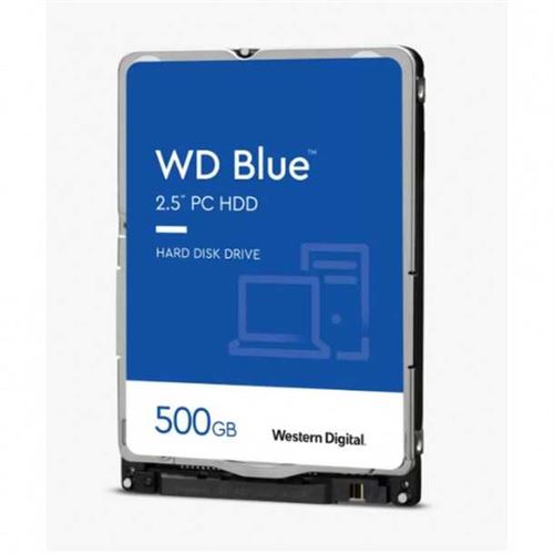 WD Blue WD5000LPZX - Vaste schijf - 500 GB - intern - 2.5 - SATA 6Gb/s - 5400 tpm -buffer: 128 MB