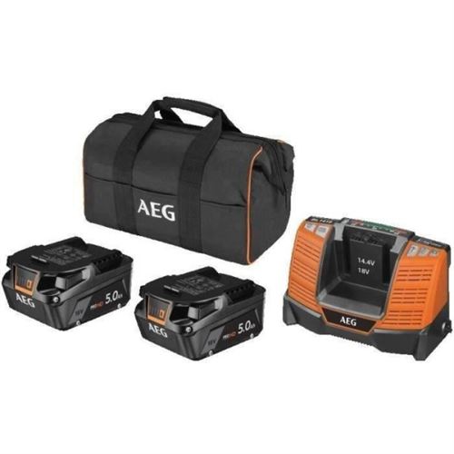 Pack chargeur et 2 batteries Pro lithium 18V 5 0 Ah HIGH DEMAND AEG POWERTOOLS