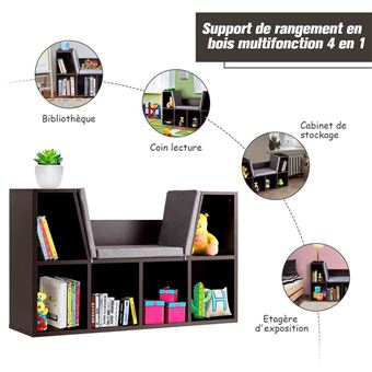 Kit de bricolage de livre de coin insérer une bibliothèque support