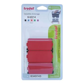 Recharge D'encre Noire Trodat Pour Tampons Printy 4914 - Lot De 2 Cassettes, Encre à Base D'eau, Indélébile, Archivage - 13