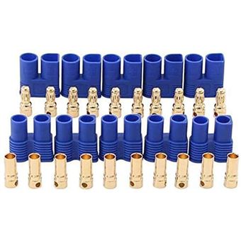 Ulex Lot De 4 Fiches EC3 Mâles-mâles - Connecteurs Plaqués Or 60 A - Pour Batterie ESC Lipo - Modélisme RC - Qualité Pro