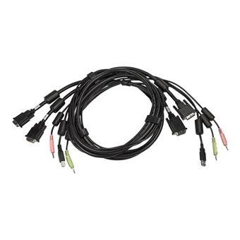 Avocent - Câble clavier/vidéo/souris/audio - USB type B, DVI-D, jack mini  (M) pour USB, DVI-D, jack mini (M) - 3.05 m - pour Avocent SV340 - Câbles  réseau - Achat & prix