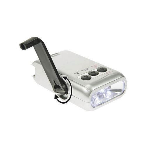 Lampe Torche - Dynamo ZL388/5 - A LED, Chargeur de Téléphone Mobile, TORCH-LDYN-3 Détecteur Faux Billets