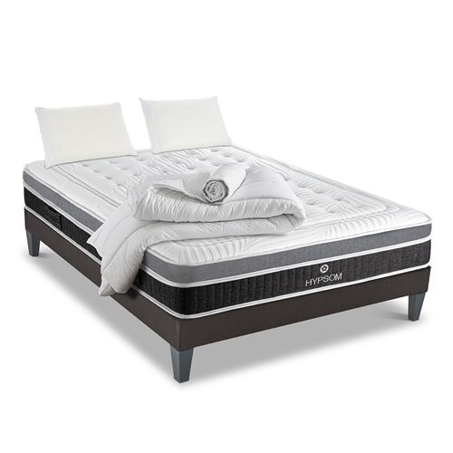 Pack pr&ecirc;t &agrave; dormir &Eacute;LEGANCE &agrave; m&eacute;moire de forme - 26 cm - 180 x 200 cm