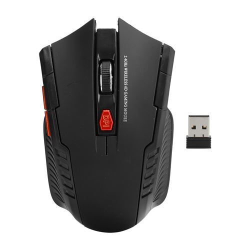 Souris optique sans fil 2.4G USB Noir