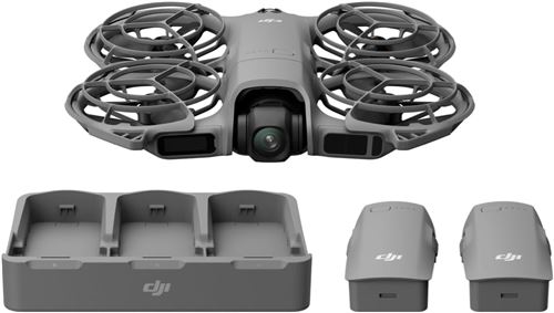 Drone caméra 4K DJI Neo 2 – Bundle Fly More, décollage/atterrissage à la main, contrôle gestuel, ActiveTrack, détection d’obstacles omnidirectionnelle, 3 batteries