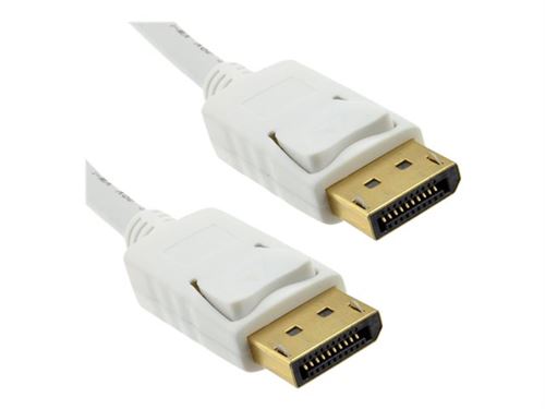 DLH - Câble DisplayPort - DisplayPort (M) pour DisplayPort (M) - DisplayPort 1.2 - 2 m - blanc