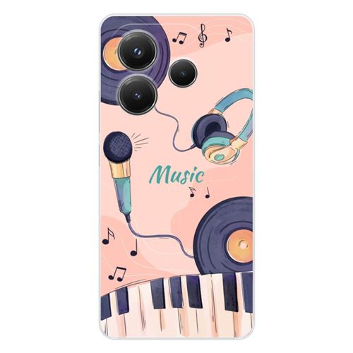 Coque en silicone imprimée compatible Xiaomi Redmi Note 14 5G Accords en couleur