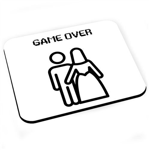 Tapis de souris Game over marriage jeux video gaming humour drole