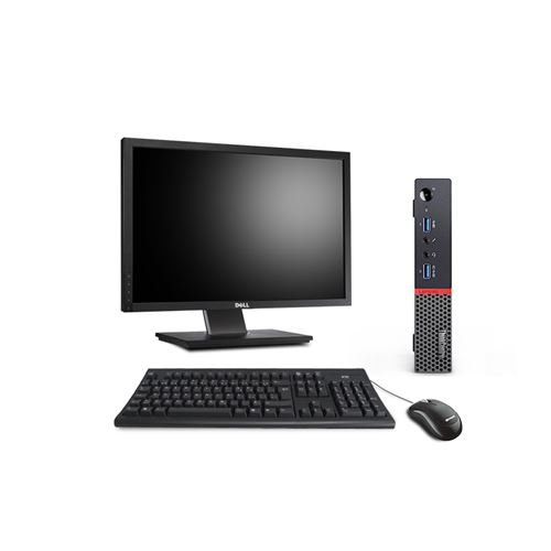 Ordinateur De Bureau - Pack Lenovo Thinkcentre M700 Tiny - 8Go - 256Go SSD + Écran 22 - Intel Core i5 - 8 - 256 - Windows 10 Famille 64Bits
