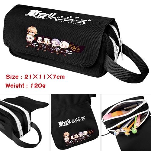 Trousse à crayon Tokyo Revengers pour Garçon et Filles (PC5776) 21x11x7 cm Noir
