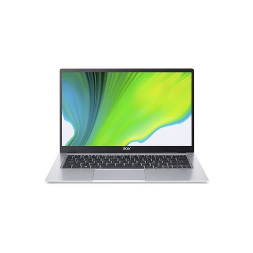 Acer Swift 1 SF114-34 - Intel Celeron - N4500 / jusqu'à 2.8 GHz - Windows 10 Home 64 bits en mode S - UHD Graphics - 4 Go RAM - 64 Go eMMC - 14" IPS 1920 x 1080 (Full HD) - Wi-Fi 6 - Argent pur - clavier : Français