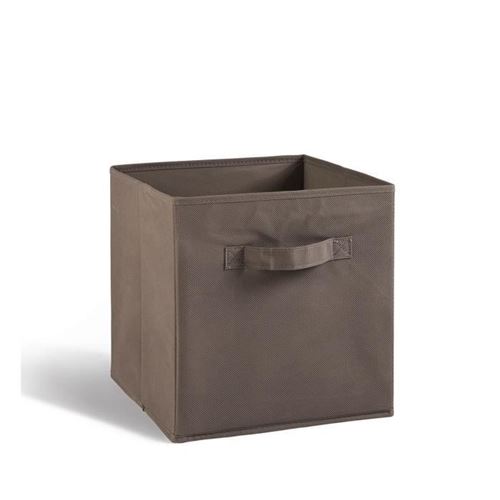 COMPO Tiroir de rangement en tissu marron 27x27x28 cm