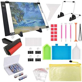 Wsdart 133PCS Diamond Painting A4 LED Light Pad Kit- Diamond Art Light Pad Kit Diamond Art Light Board