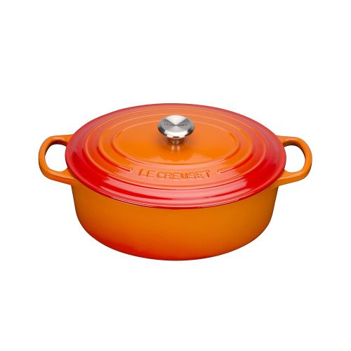 Le Creuset Cocotte Signature Ovale En Fonte Émaillée, 27cm, Volcanique