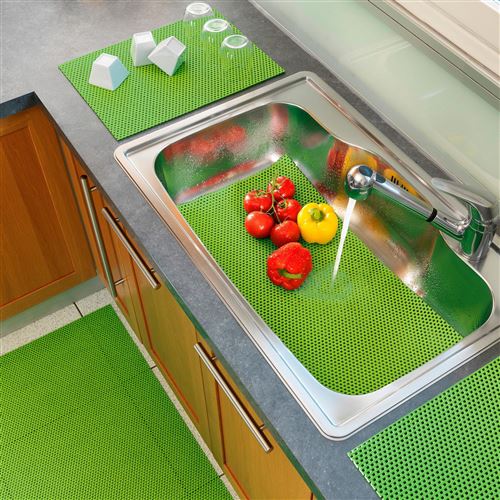 Tapis multiusage confectionne 43 x 32 cm softy uni tubulo Anis
