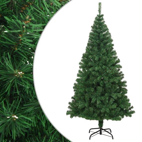 vidaXL Arbre de Noël artificiel avec branches épaisses Vert 210 cm PVC