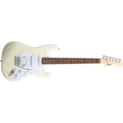 Squier Bullet Strat avec trémolo HSS arctic white - Guitare électrique