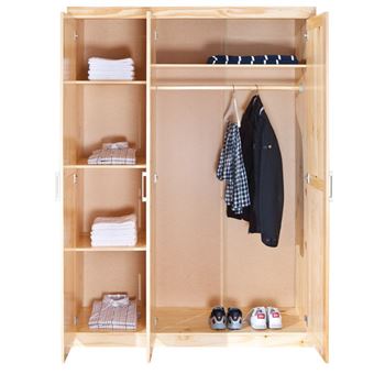 143 Sur Paris Prix Armoire Bois 3 Portes Angel 190cm Naturel