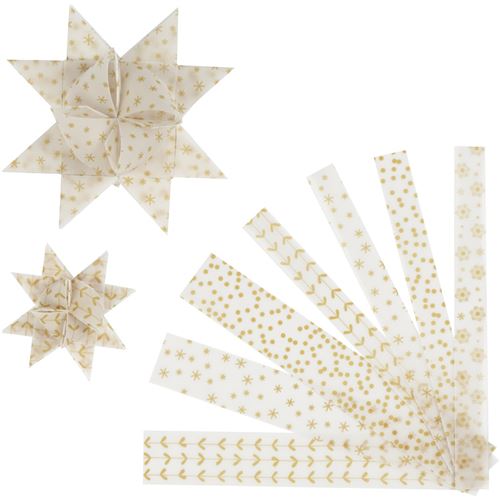 Vivi Gade Vellumbandes d'étoiles papier 44/78 cm blanc/or 48 pièces