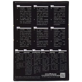Papier pour imprimante Ilford Galerie Prestige Satin Photo 100 feuilles