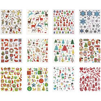 Pasimy Lot de 9 feuilles d'autocollants d'hiver en forme de flocon de neige pour fenêtre Bonjour Winter Bonhomme de neige Pays des merveilles Décoration pour la maison, la cuisine, les vacances