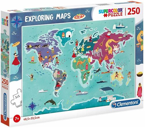 Clementoni puzzle Exploring Maps: Culture 250 pièces