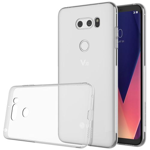 Housse pour LG V30 Etui Housse pour Coque de protection Ultra Fine Silicone TPU Gel [Jelly - Transparent] - ADVANSIA