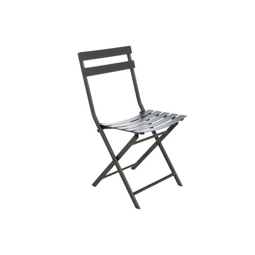 Chaise de jardin pliable en métal Greensboro - Graphite