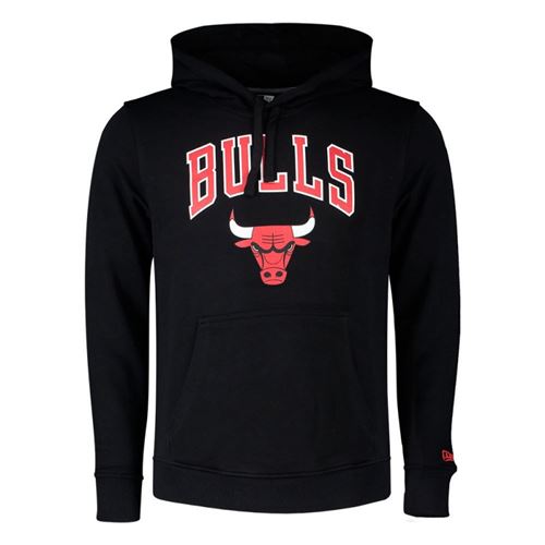 Sweat à Capuche NBA Chicago Bulls New Era Team logo Noir