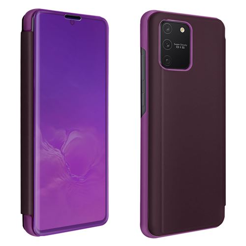 Housse pour Samsung Galaxy S10 Lite avec Clapet Translucide Miroir Support Vidéo violet
