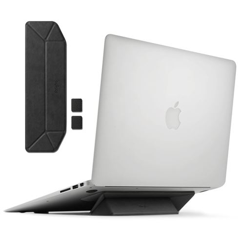 Ringke Support Ordinateur Portable [Black] Support pour Adhésif Portatif, Léger et Pliable, Anti-Dérapant pour Ordinateur Portable,