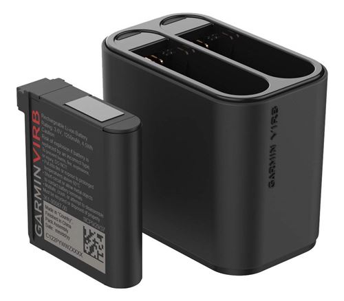 Garmin Virb Ultra Kit Chargeur De Voyage Et Double Batterie, Noir