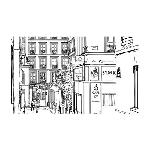 Artgeist - Papier peint - A walk through Parisian streets 450x270
