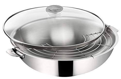 Wok 30 cm avec couvercle salvaspazio nouveau modèle lagostina 012135042030