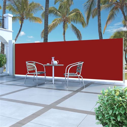 Vidaxl - Auvent lat&eacute;ral r&eacute;tractable 160 x 500 cm Rouge Rouge