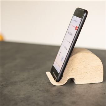 Support bois éléphant pour smartphone
