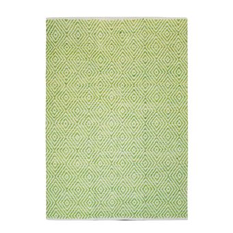 Tapis Géométrique Fait Main "Aperitif" Vert 120 x 170 cm - 1