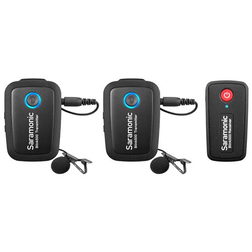 Saramonic Blink 500 Ultracompact Système de Micro sans Fil Double Canal TX+TX+RX pour Appareil Photo Reflex numérique sans Miroir Canon Nikon