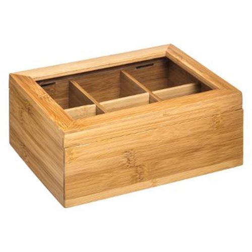 Boîte à thé - Bambou - Marron