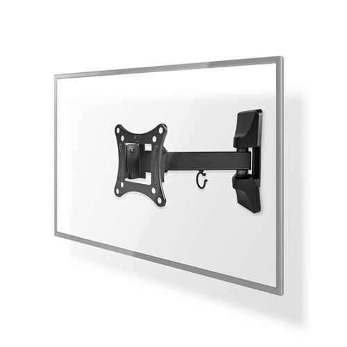 Nedis TVWM1410BK Support Mural à Mobilité Intégrale pour TV | 13-27 | Max. 15 kg | 2 Points de Pivot