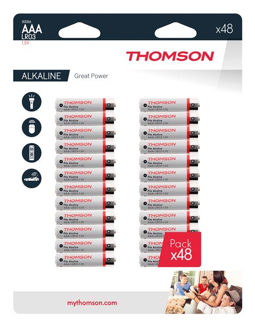 Thomson - Lot de 48 piles AAA LR03