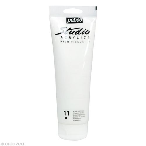 Pebeo Peinture Studio Acrylics P&eacute;b&eacute;o - 250 Ml - Blanc De Titane