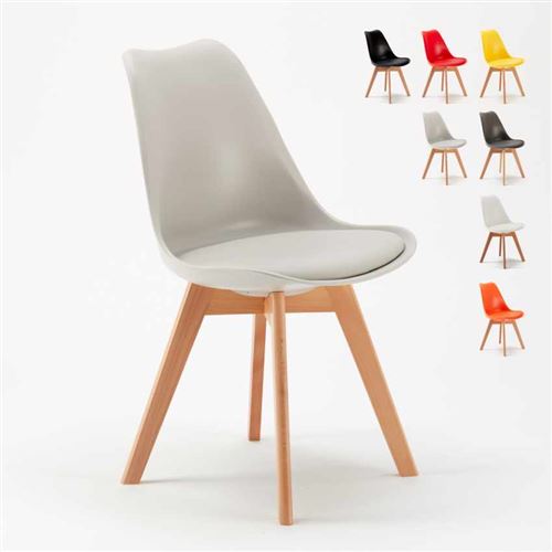 Lot 20 Chaises Avec Design Scandinave Tulip NORDICA Pour Bars Et Restaurants, Couleur: Gris clair