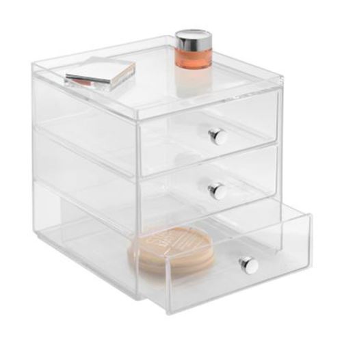Boite de rangement pour cosmétiques 3 tiroirs InterDesign