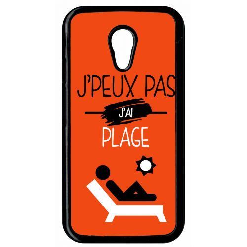 Coque j peux pas j ai plage 5 compatible motorola moto g2 transparent