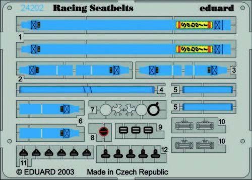 Sitzgurte Sabelt 6 Points Blau - 1:24e - Eduard Accessories