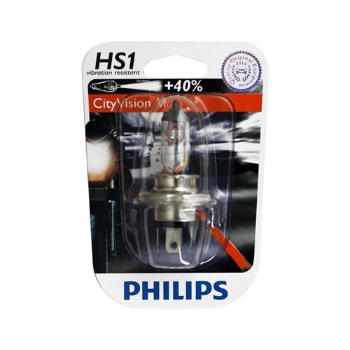 Ampoule PHILIPS HS1 CityVision Moto 12V/35/35W culot PS43t Blister 1pc