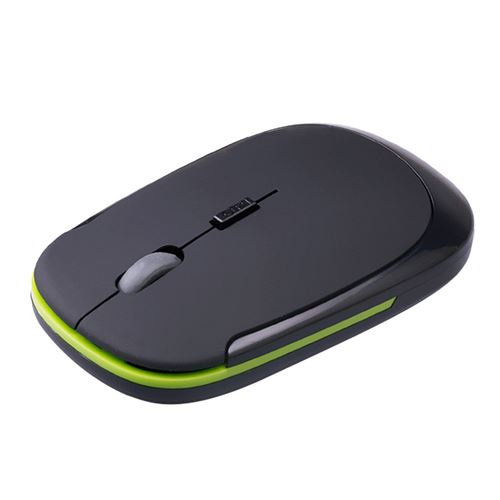 Souris de jeu sans fil DPI réglable ultra-mince Bluetooth 2,4 GHz - noir